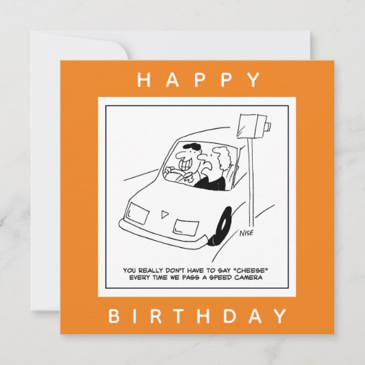 De bestuurder zegt Kaas wanneer het overgaan van e Kaart (Voorkant)