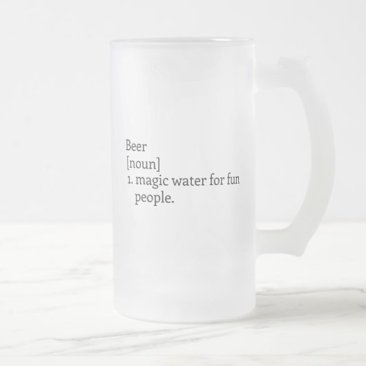 "De betekenis van bier." Monogram Bier Mok (Rechts)