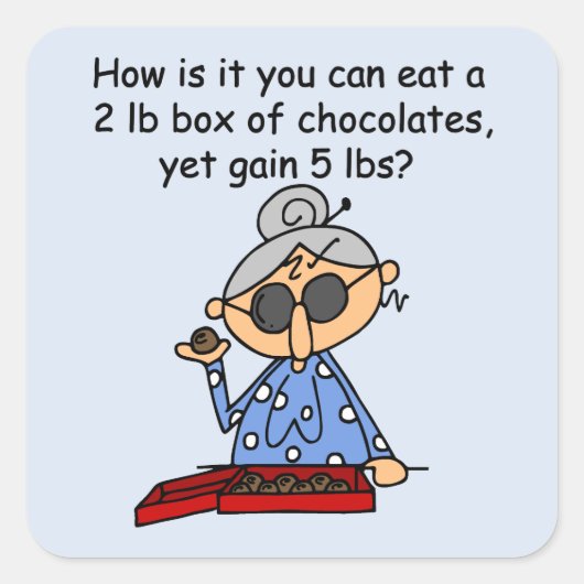 De Betekenis van de chocolade Vierkante Sticker (Voorkant)