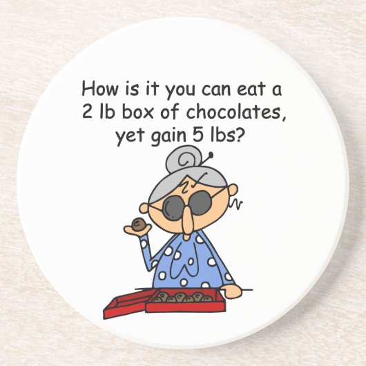 De Betekenis van de chocolade Zandsteen Onderzetter (Voorkant)