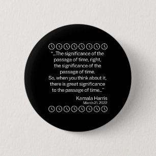 De betekenis van de pagina van de tijd Funny Kamal Ronde Button 5,7 Cm