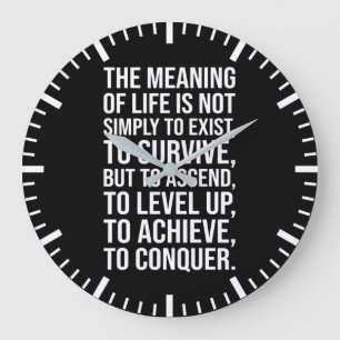 De betekenis van het leven is overwinnen grote klok
