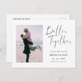 De beter samen Minimale Foto bewaart de Datum Aankondigingskaart (Voorkant / Achterkant)