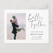 De beter samen Minimale Foto bewaart de Datum Aankondigingskaart (Voorkant)