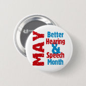 De betere Maand van de Hoorzitting & van de Ronde Button 5,7 Cm (Voorkant /achterkant)