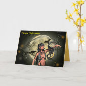 De betoger op Halloween Kaart (Gele Bloem)