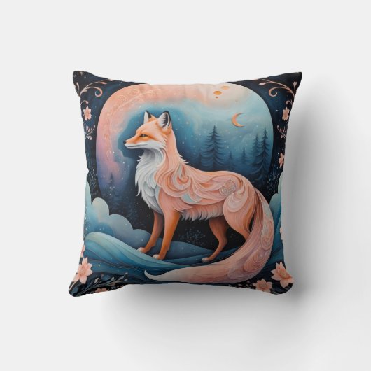 De betoverde Ember Fox Kussen (Achterkant)
