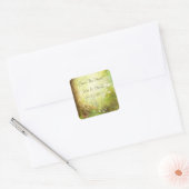 De betoverde Forest Scene bewaart de datum Vierkante Sticker (Envelop)