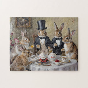 De betoverde haas theetje legpuzzel