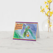 De betoverde Halloween Kaart (Gele Bloem)