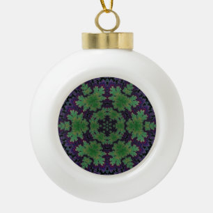 De Betoverde Varenspiraal Keramische Bal Ornament