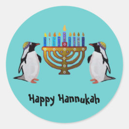 De bevroren gekozen Hannukah Ronde Sticker