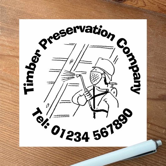 De Bewaring van het hout om zich aan te passen. Rubberstempel