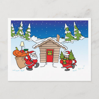 De bewegende kaart van Kerstmis