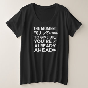 De beweging die je sportschool motivatie citeert m grote maat t-shirt