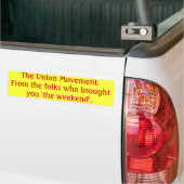 De beweging van de Unie Bumpersticker (Op Truck)