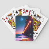 De bewegingspier op maat van Moonlit Pokerkaarten (Achterkant)