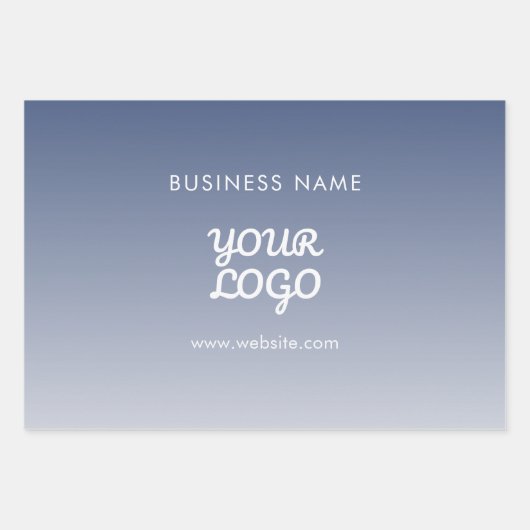 De bewerkbare verloopkleur van uw Logo Inpakpapier Vel (Voorkant)