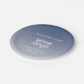 De bewerkbare verloopkleur van uw Logo Papieren Bordje (Gekanteld)
