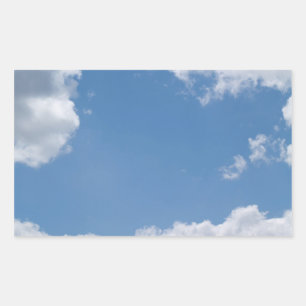 De bewolkte Blauwe Sticker Van de Achtergrond