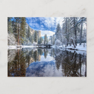 De Bezinning van de winter in Yosemite Briefkaart