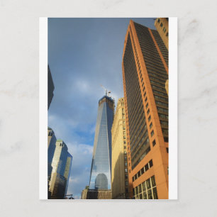 De Bezinningen van de wolkenkrabber van New York Briefkaart