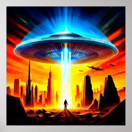 De bezoeker komt aan poster