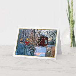 De Bezoekers van de kerstavond (Poema en Kraai) Feestdagen Kaart