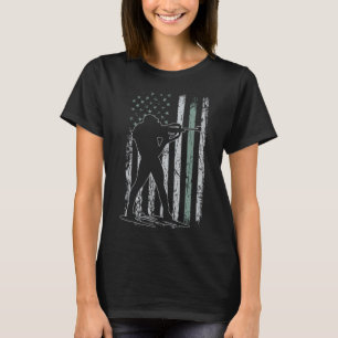 De Biathlon USA Vlag Retro ski's Mannen Biathlon T-shirt