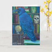 De bibliothecaris - blanco begroeting kaart (Gele Bloem)