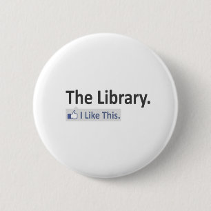 De bibliotheek... ik vind dit leuk ronde button 5,7 cm
