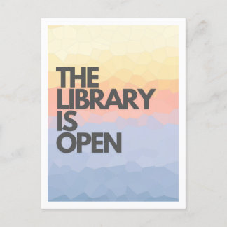 De bibliotheek is een open sleeprace briefkaart
