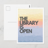 De bibliotheek is een open sleeprace briefkaart (Voorkant / Achterkant)