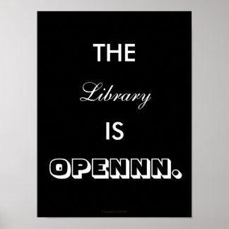 De bibliotheek is open - Poster