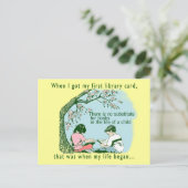 De Bibliotheek van de bibliothecaris Briefkaart (Staand voorkant)