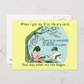 De Bibliotheek van de bibliothecaris Briefkaart (Voorkant / Achterkant)