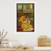 De bibliotheek van Elizabeth Shippen Green Poster (Keuken)