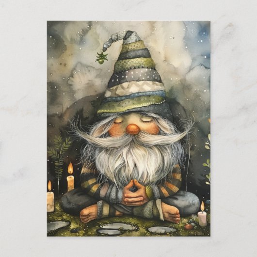 De Bidden Gnome Briefkaart (Voorkant)