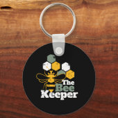 De biefenhouder Funny Honey Bee Lover Sleutelhanger (Voorkant)