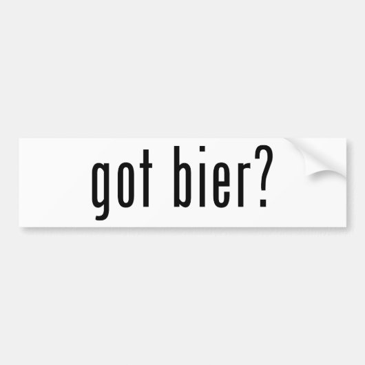 De bier? bumpersticker (Voorkant)