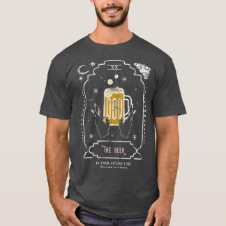 De bier Drink de grappige tarot leeskaartmaan T-shirt