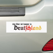 De bier is beter in Duitsland, de Teller - Deutsch Bumpersticker (Op auto)