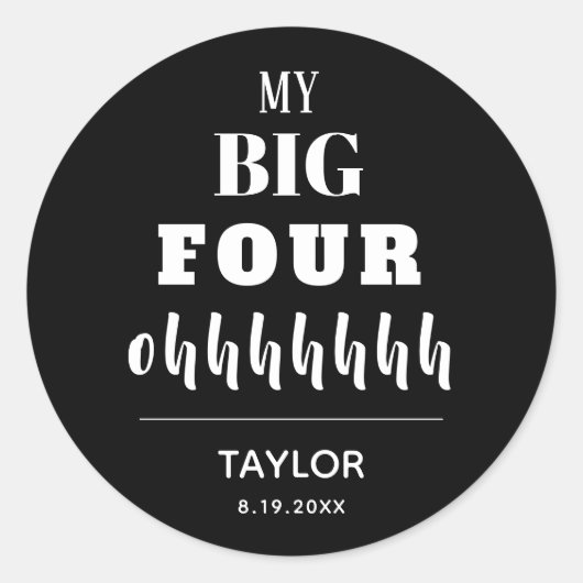 De BIG 40e verjaardag Ronde Sticker (Voorkant)