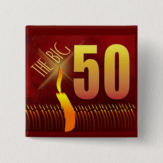 De Big 50 Birthday Button (Voorkant)