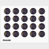 De Big 50 Black Birthday stickers (Vel)