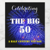 De BIG 50 vieren - Wijn Etiket (Enkel label)