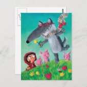 De Big Bad Wolf Briefkaart (Voorkant / Achterkant)