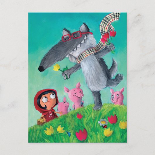 De Big Bad Wolf Briefkaart (Voorkant)