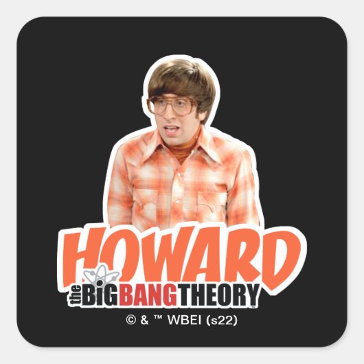 De Big Bang Theory | Howard Vierkante Sticker (Voorkant)