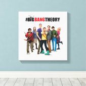 De Big Bang Theory Karakters Canvas Afdruk (Insitu (Houten vloer))